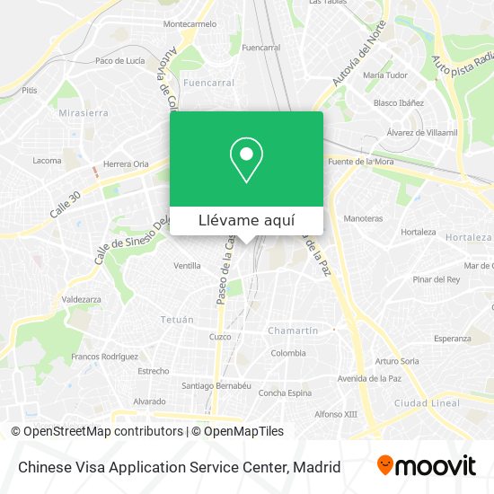 Mapa Chinese Visa Application Service Center