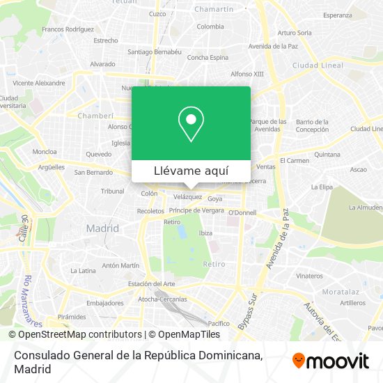 Mapa Consulado General de la República Dominicana