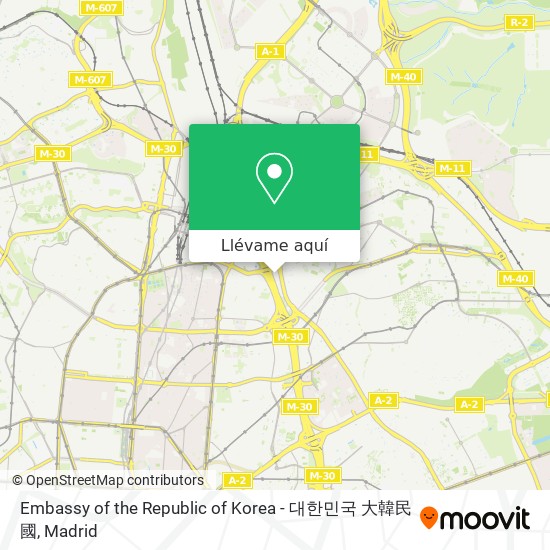 Mapa Embassy of the Republic of Korea - 대한민국 大韓民國