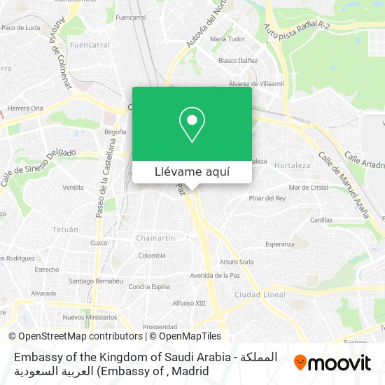 Mapa Embassy of the Kingdom of Saudi Arabia - المملكة العربية السعودية