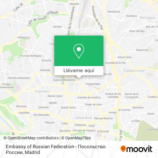 Mapa Embassy of Russian Federation - Посольство России