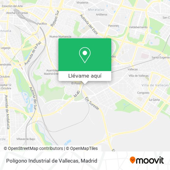 Mapa Polígono Industrial de Vallecas