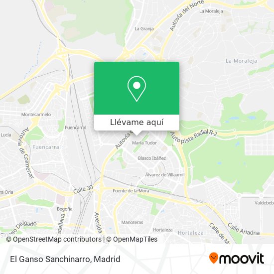Mapa El Ganso Sanchinarro