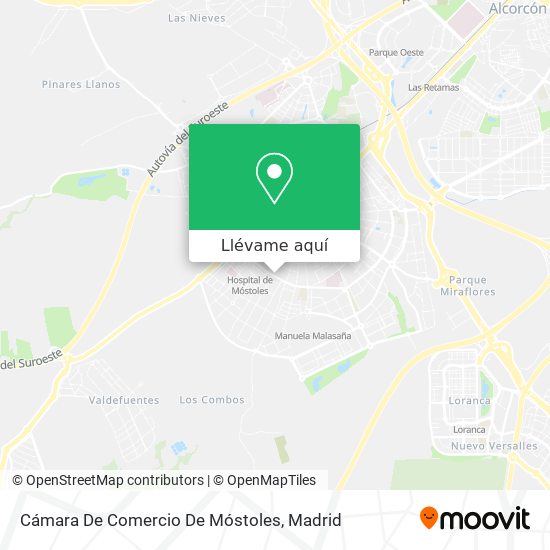 Mapa Cámara De Comercio De Móstoles