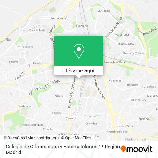Mapa Colegio de Odontólogos y Estomatólogos 1ª Región