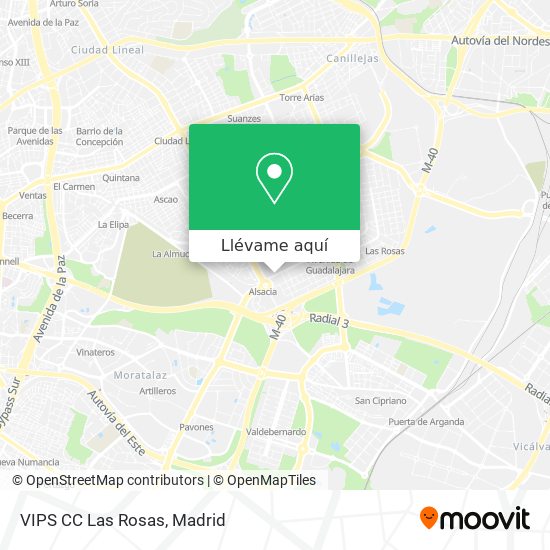 Mapa VIPS CC Las Rosas