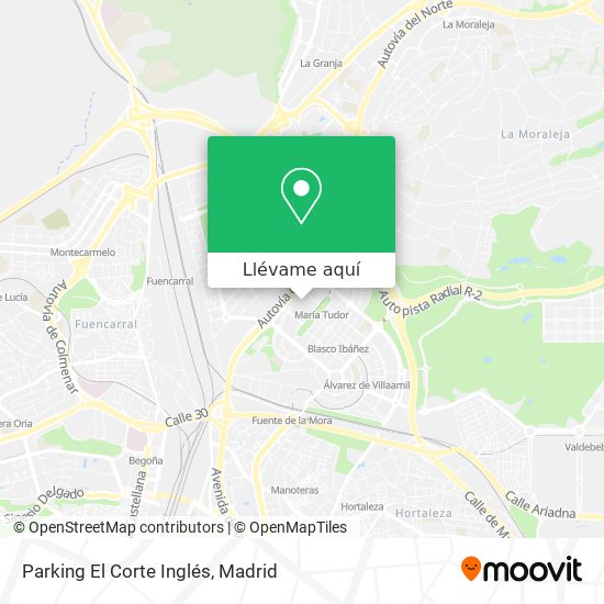 Mapa Parking El Corte Inglés