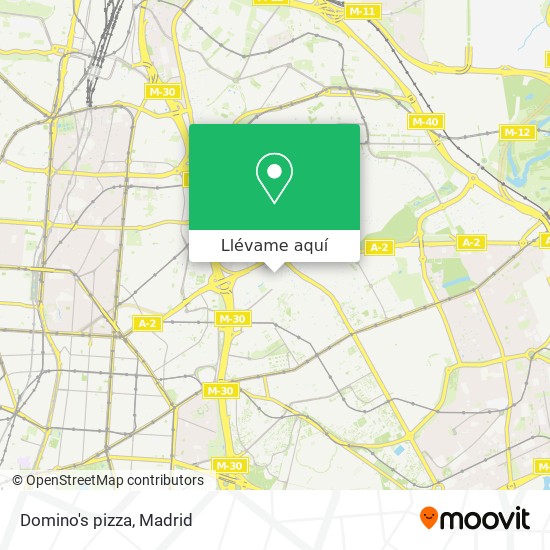 Mapa Domino's pizza