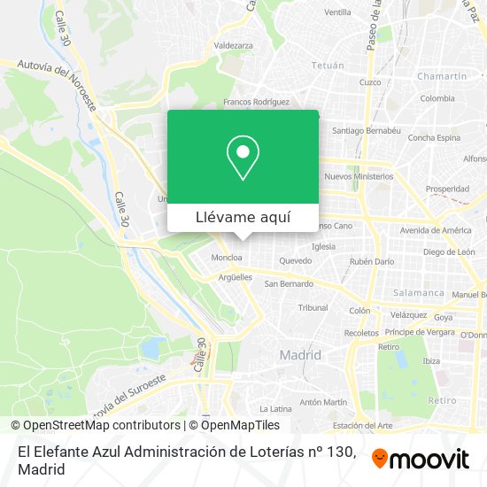 Mapa El Elefante Azul Administración de Loterías nº 130