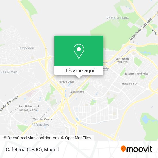 Mapa Cafetería (URJC)