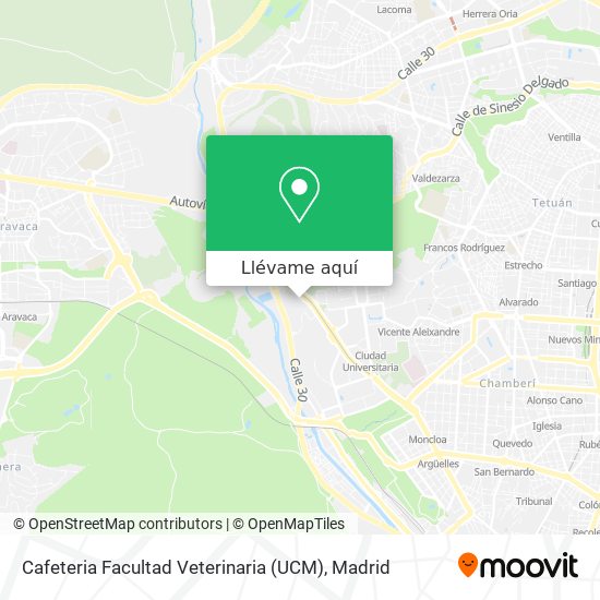 Mapa Cafeteria Facultad Veterinaria (UCM)
