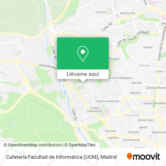 Mapa Cafetería Facultad de Informática (UCM)