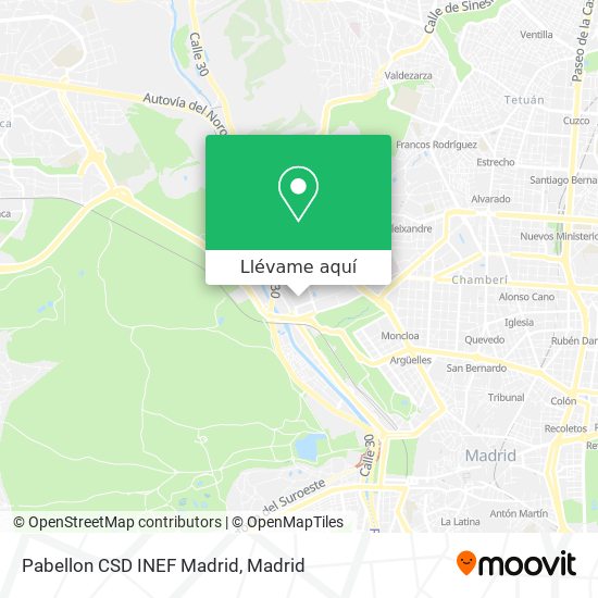 Mapa Pabellon CSD INEF Madrid