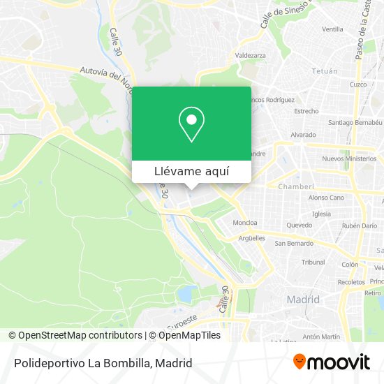 Mapa Polideportivo La Bombilla