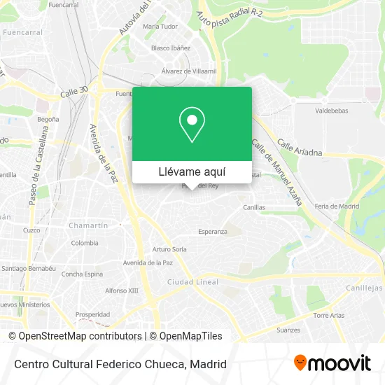 Mapa Centro Cultural Federico Chueca