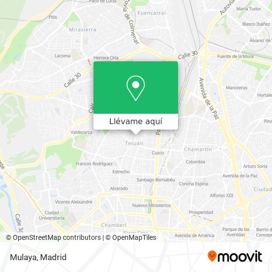 Cómo llegar a Mulaya en Madrid en Autobús, Metro o Tren?