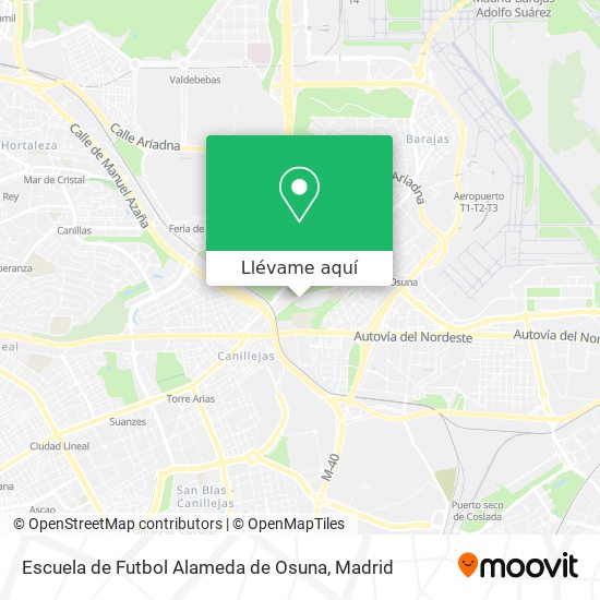 Mapa Escuela de Futbol Alameda de Osuna