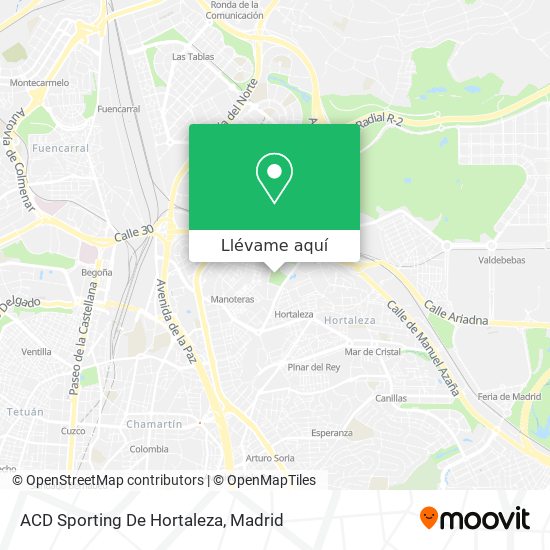Mapa ACD Sporting De Hortaleza