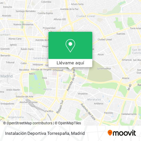 Mapa Instalación Deportiva Torrespaña