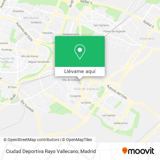 Mapa Ciudad Deportiva Rayo Vallecano