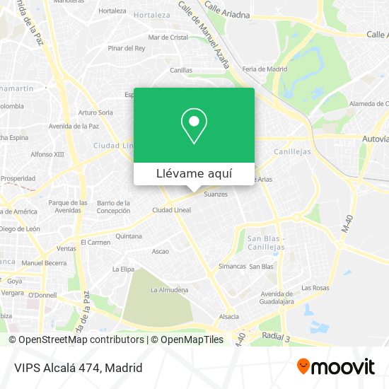 Mapa VIPS Alcalá 474