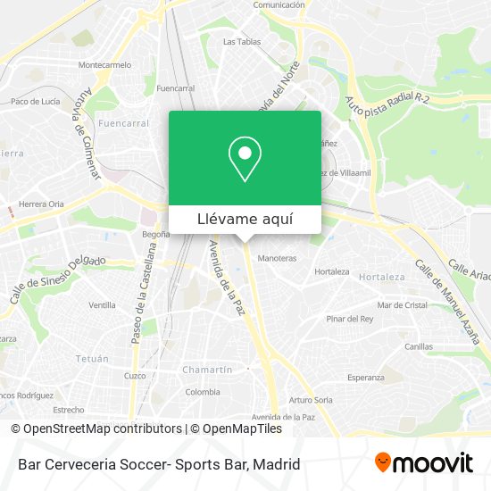 Mapa Bar Cerveceria Soccer- Sports Bar