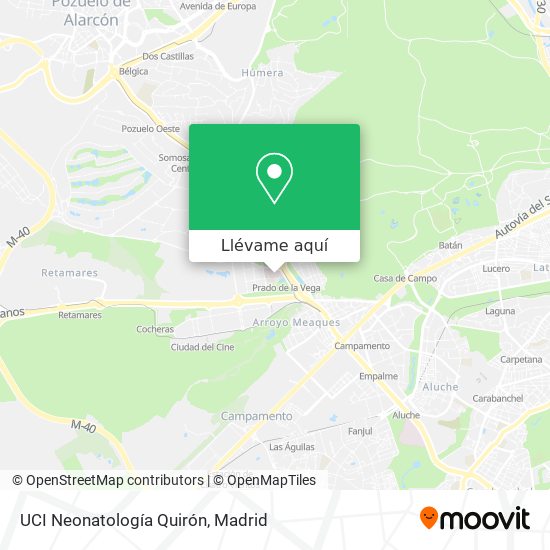 Mapa UCI Neonatología Quirón