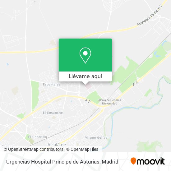 Mapa Urgencias Hospital Príncipe de Asturias