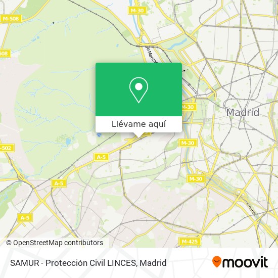 Mapa SAMUR - Protección Civil LINCES