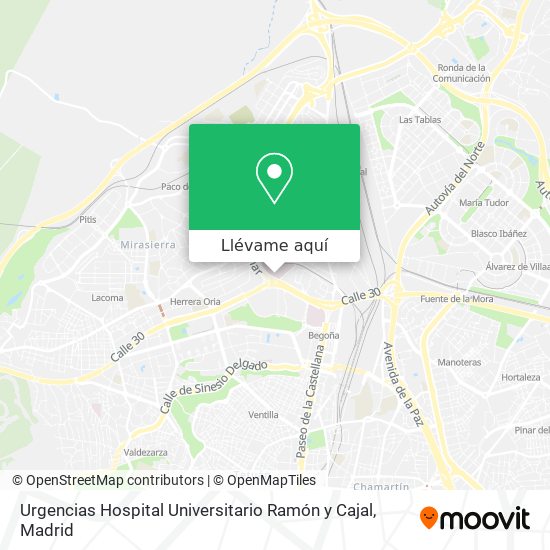 Mapa Urgencias Hospital Universitario Ramón y Cajal