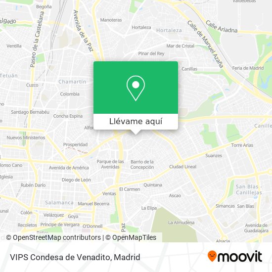 Mapa VIPS Condesa de Venadito
