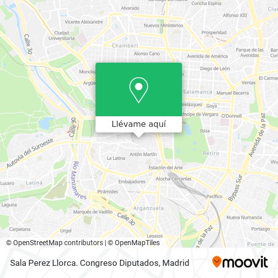 Mapa Sala Perez Llorca. Congreso Diputados