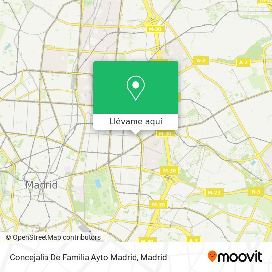 Mapa Concejalia De Familia Ayto Madrid