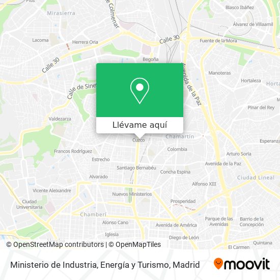 Mapa Ministerio de Industria, Energía y Turismo