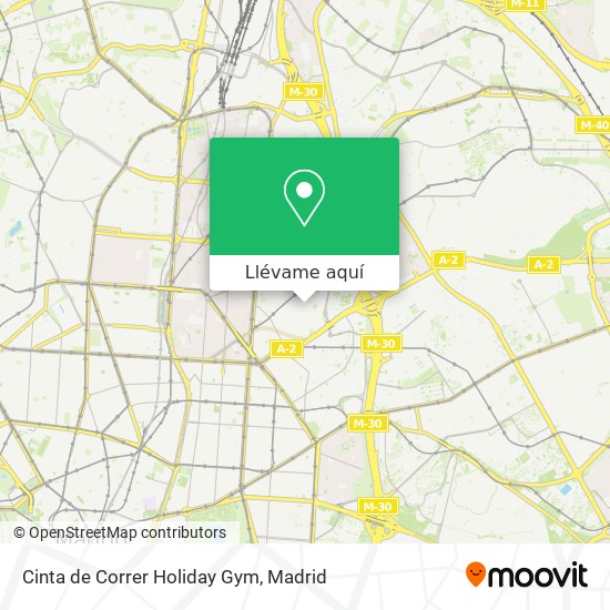 Mapa Cinta de Correr Holiday Gym