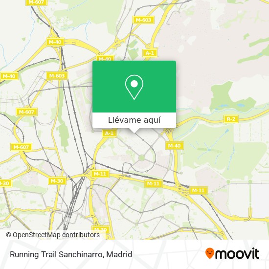 Mapa Running Trail Sanchinarro