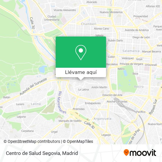 Mapa Centro de Salud Segovia