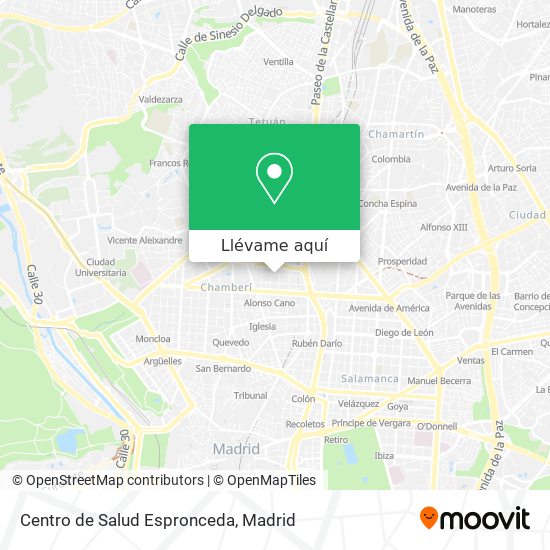 Mapa Centro de Salud Espronceda