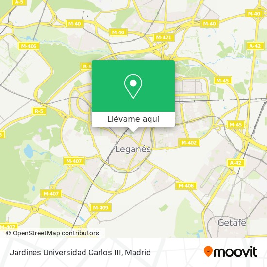 Mapa Jardines Universidad Carlos III
