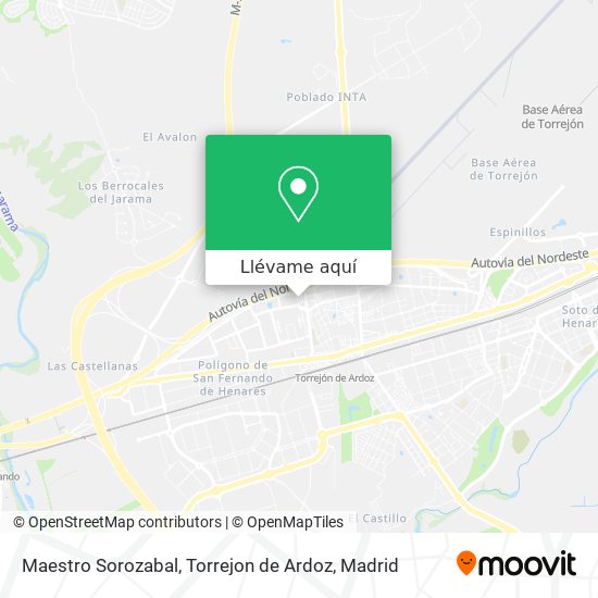 Mapa Maestro Sorozabal, Torrejon de Ardoz