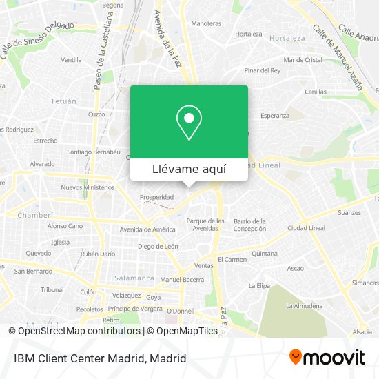 Mapa IBM Client Center Madrid