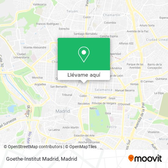 Mapa Goethe-Institut Madrid