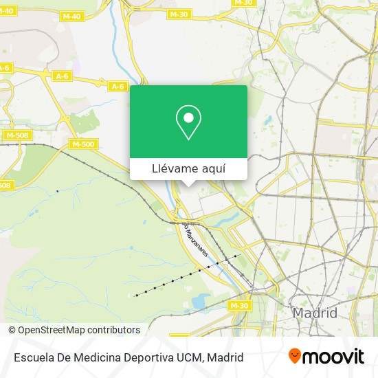 Mapa Escuela De Medicina Deportiva UCM