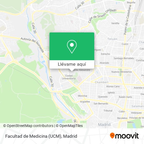 Mapa Facultad de Medicina (UCM)