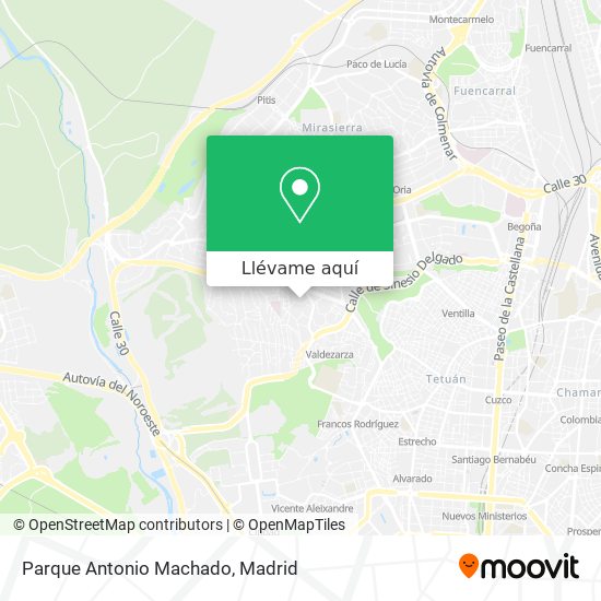 Mapa Parque Antonio Machado