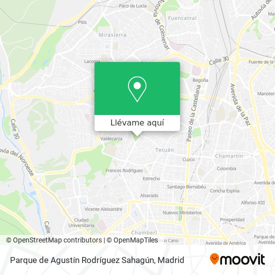 Mapa Parque de Agustín Rodríguez Sahagún