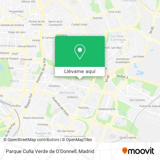 Mapa Parque Cuña Verde de O'Donnell