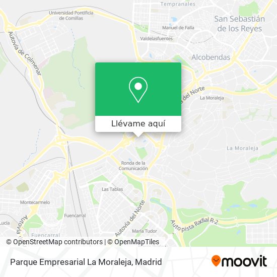 Mapa Parque Empresarial La Moraleja