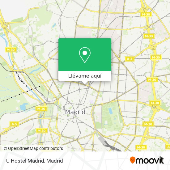 Mapa U Hostel Madrid
