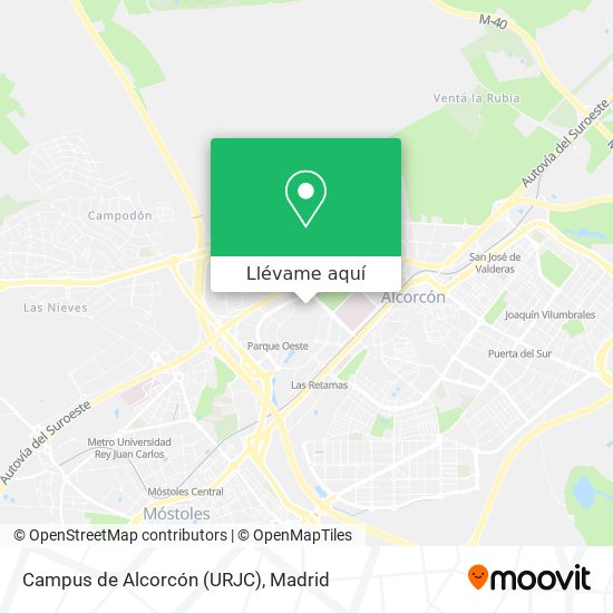 Mapa Campus de Alcorcón (URJC)